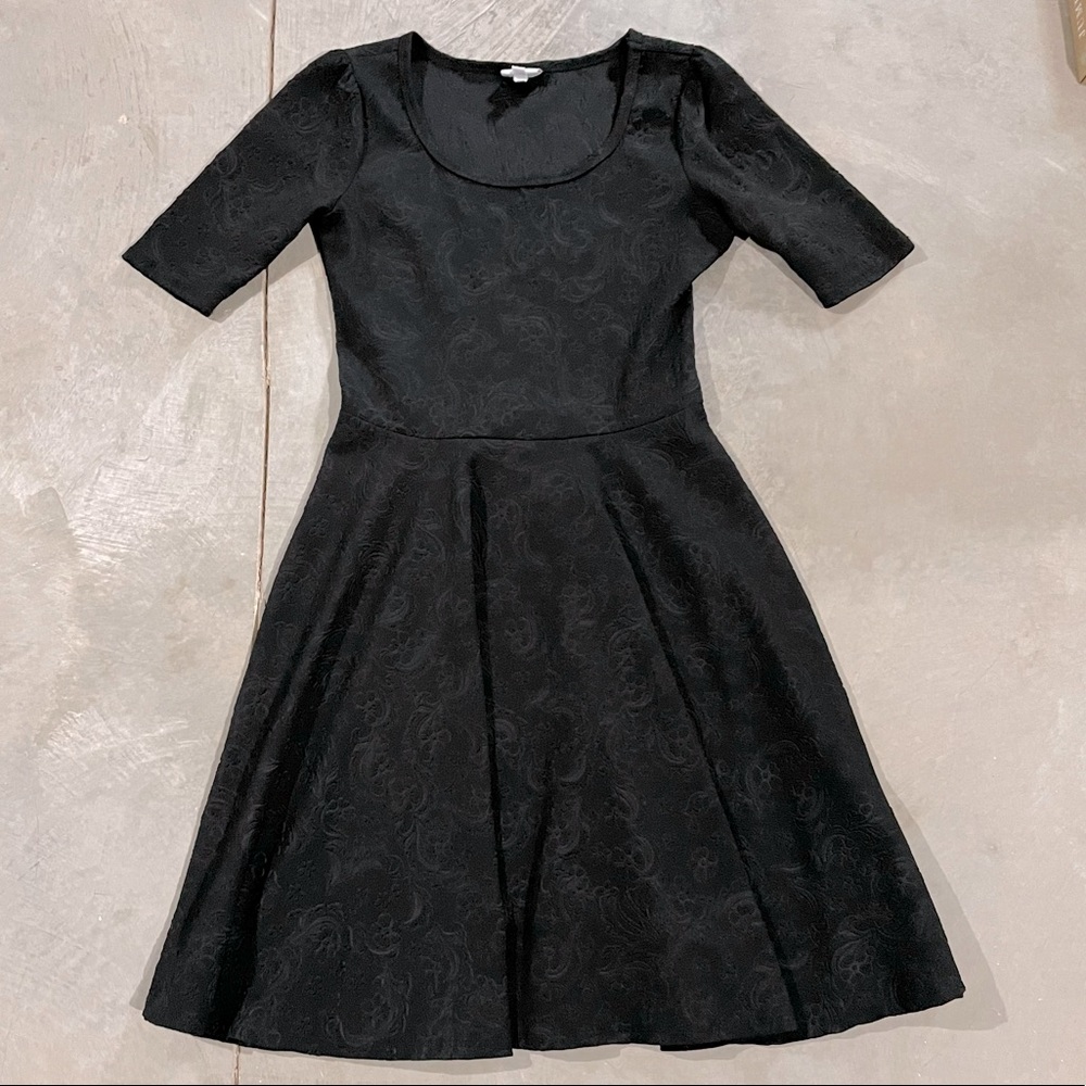 LuLaRoe Black 🦄 Nicole Fit and Flare Dress